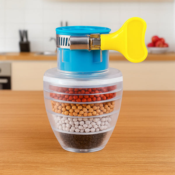 Water Faucet, Clean Purifier Filter Cartridge Water Tap, Upgrade Universal Interface Faucet Filter (Six Layer Purifier)