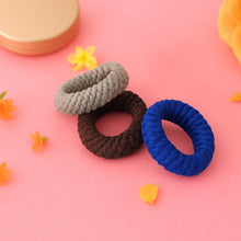Tyre Shape Hair Rubber Bands Pack of 3 (Multicolour), Hair accessories